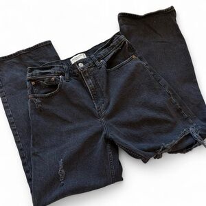 black Abercrombie wide leg jeans